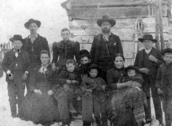 One of the earliest known photos (circa 1875) of the Hatfield Clan