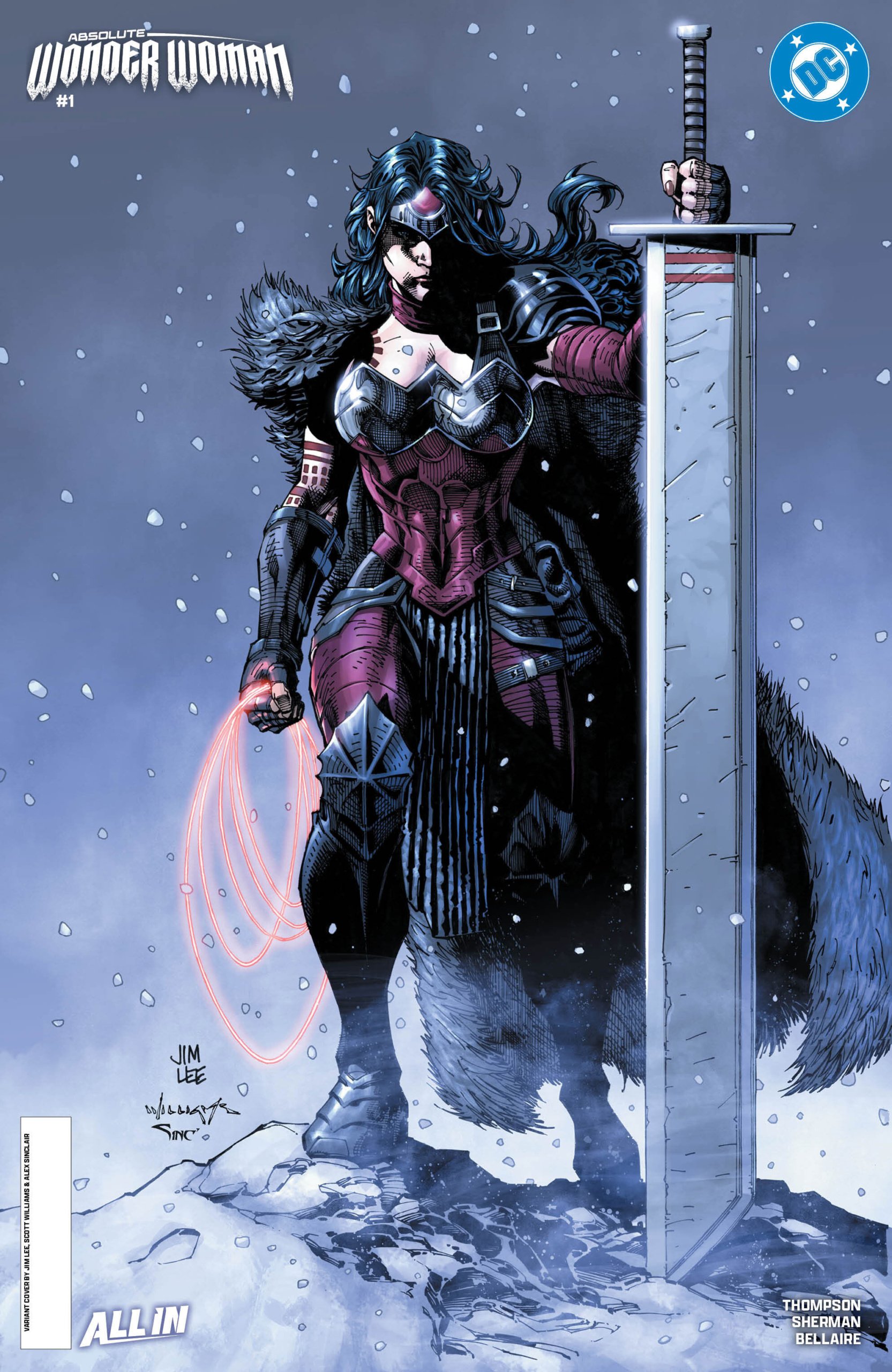 Dc releases cover art for the upcoming (october) absolute universe series. 1 AB WW Cv1 JIM LEE VAR MOCKUP scaled