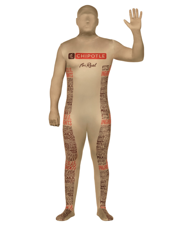 Chipotle plastic bag costume