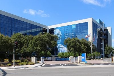 Intel headquarters at 2200 Mission College Boulevard in Santa Clara, California