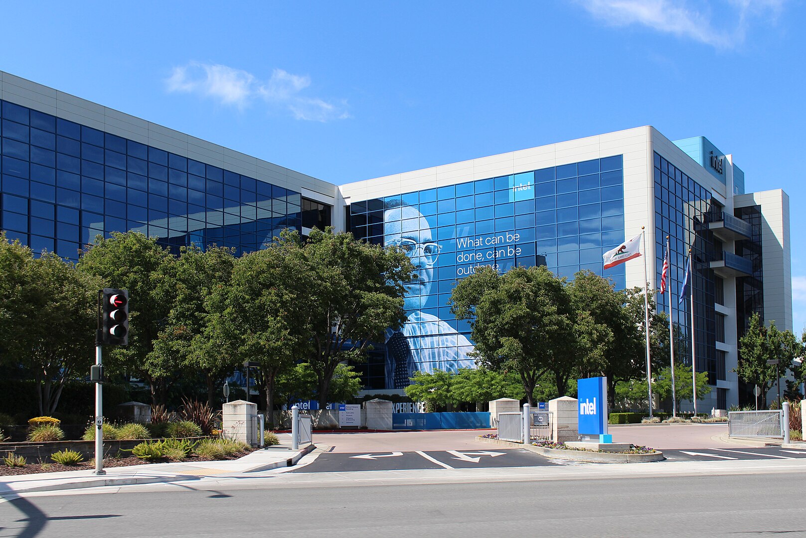 Intel headquarters at 2200 Mission College Boulevard in Santa Clara, California