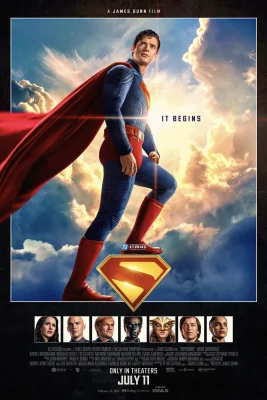 Superman It Begins Tall Poster