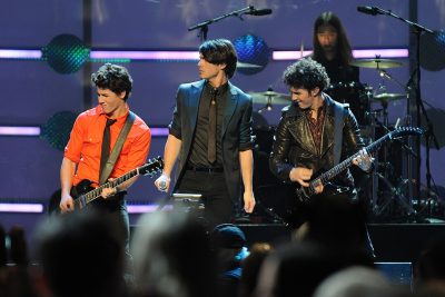 The Jonas Brothers perform at the "Kids Inaugural: We Are the Future" concert at the Verizon Center in downtown Washington, D.C., Jan. 19, 2009