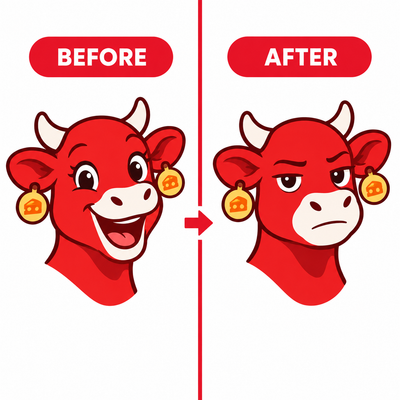 laughing cow before and after log change