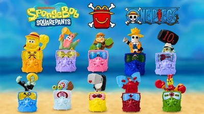 mcdonalds spongebob one piece happy meal toys