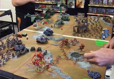 A match of Warhammer 40,000
