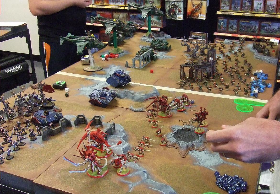 A match of Warhammer 40,000