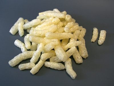 Packaging chips made by bioplastics (Thermoplastic Starch)
