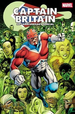 captain britain 50th anniversary special 1 comic book cover