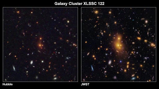 james webb xlssc 122 galaxy cluster
