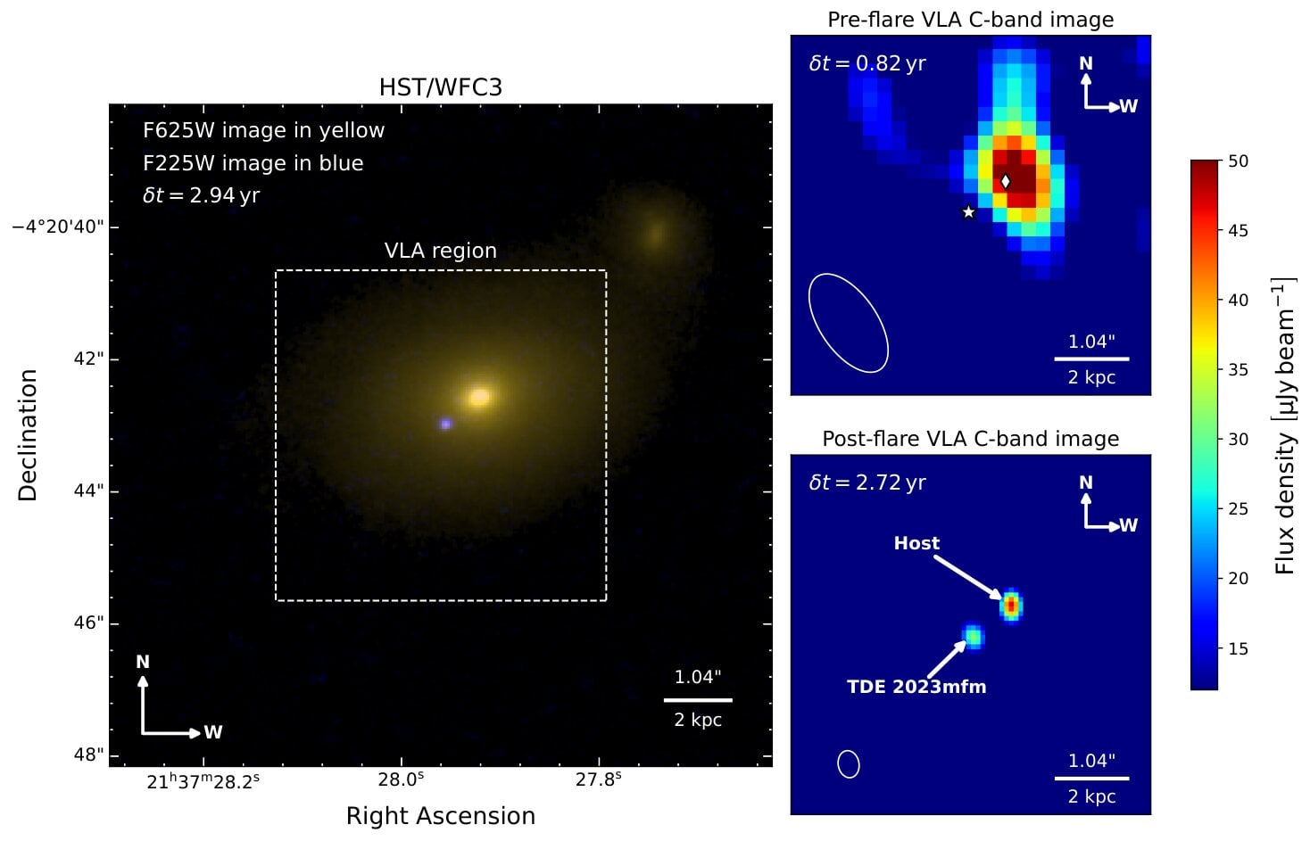 Tde 2023mfm finds an unusual wandering black hole hiding off-center 1 tde 2023mfm black hole